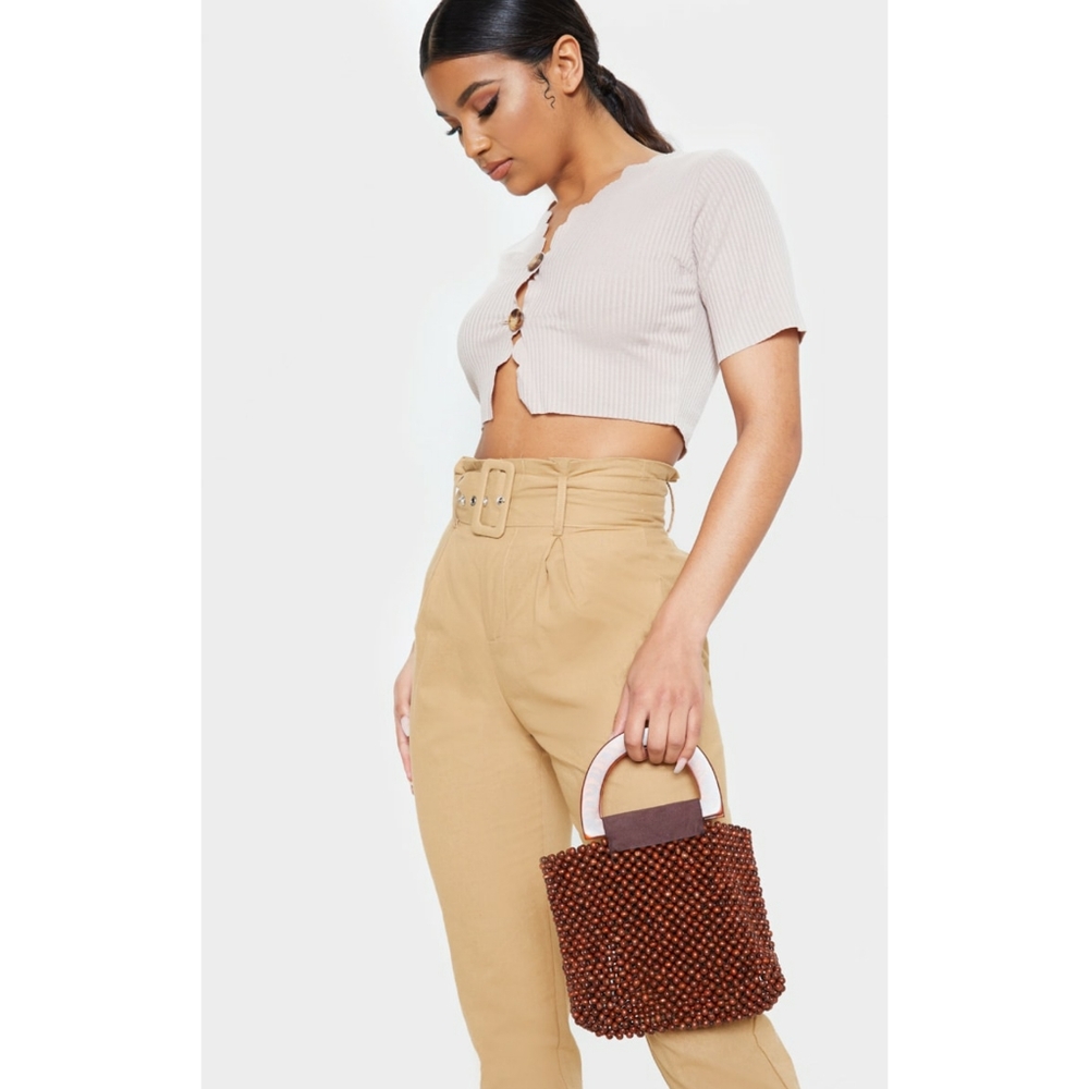 Brown Beaded mini bag - Picture 2 of 8